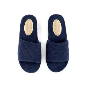NEW SHIRALEAH women's terry pool slides in navy